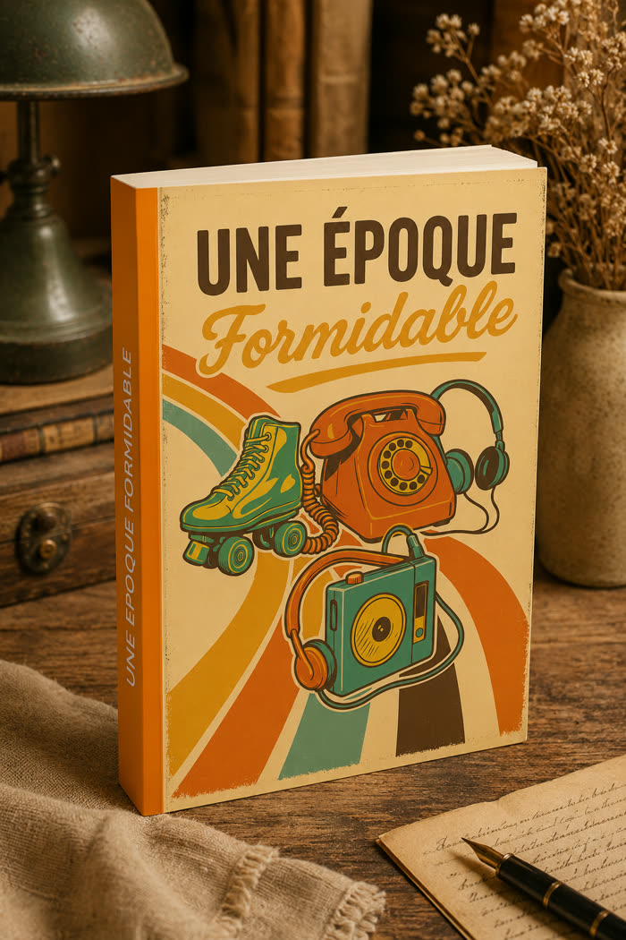 Le livre Une époque formidable posé sur une table en bois